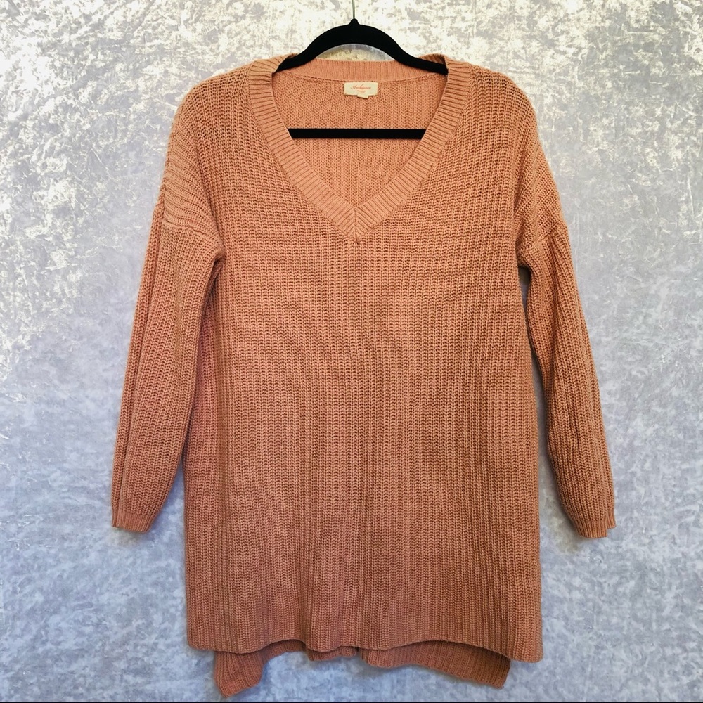 Blush Pink Ambiance Knitted Sweater Top Size L